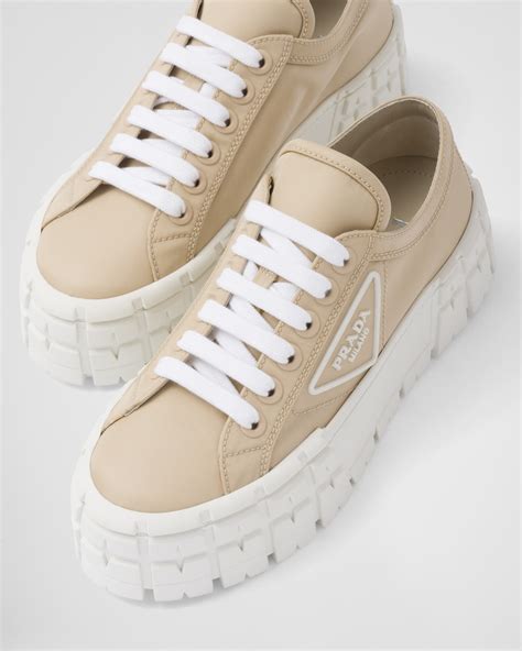 prada double wheel re-nylon gabardine sneakers|prada nylon gabardine shoes.